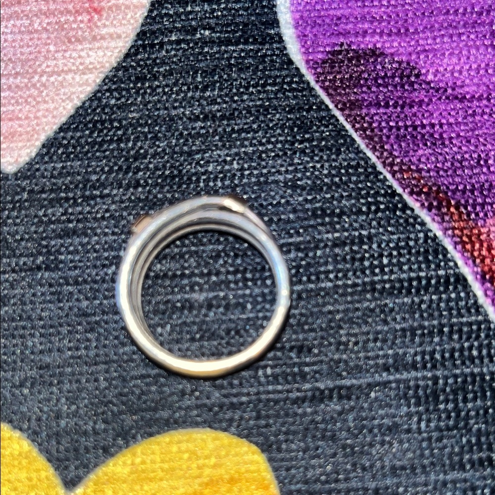Pandora Elegant Sterling Silver and Gold Women's Ring - Picture 6 of 7